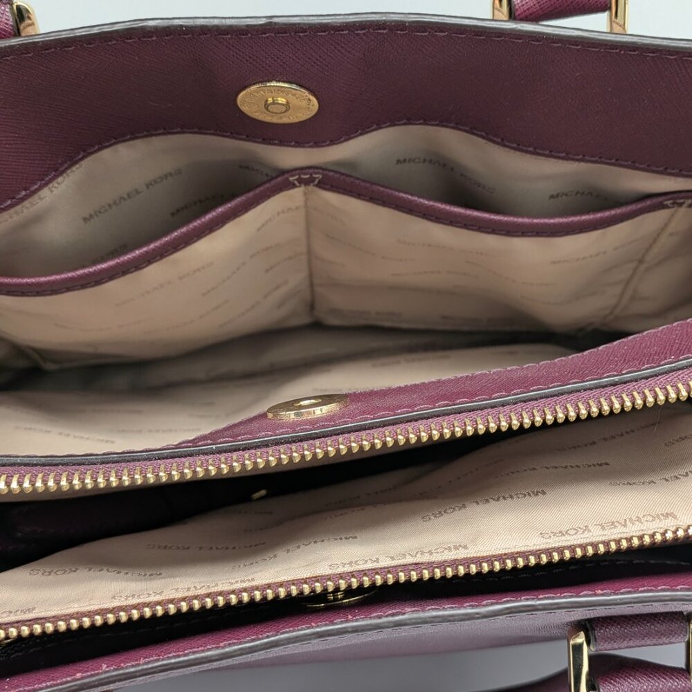 Michael Kors large satchel burgundy - Picture 6 of 6